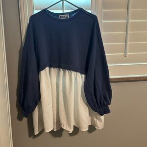 Bucket list oversize sweatshirt top dress. Size small. NWT